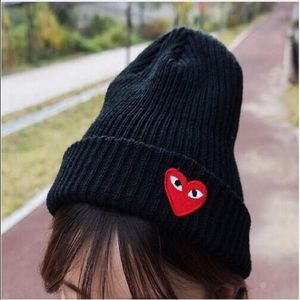 Heart Eyes Cartoon Label Beanies Knit Hat